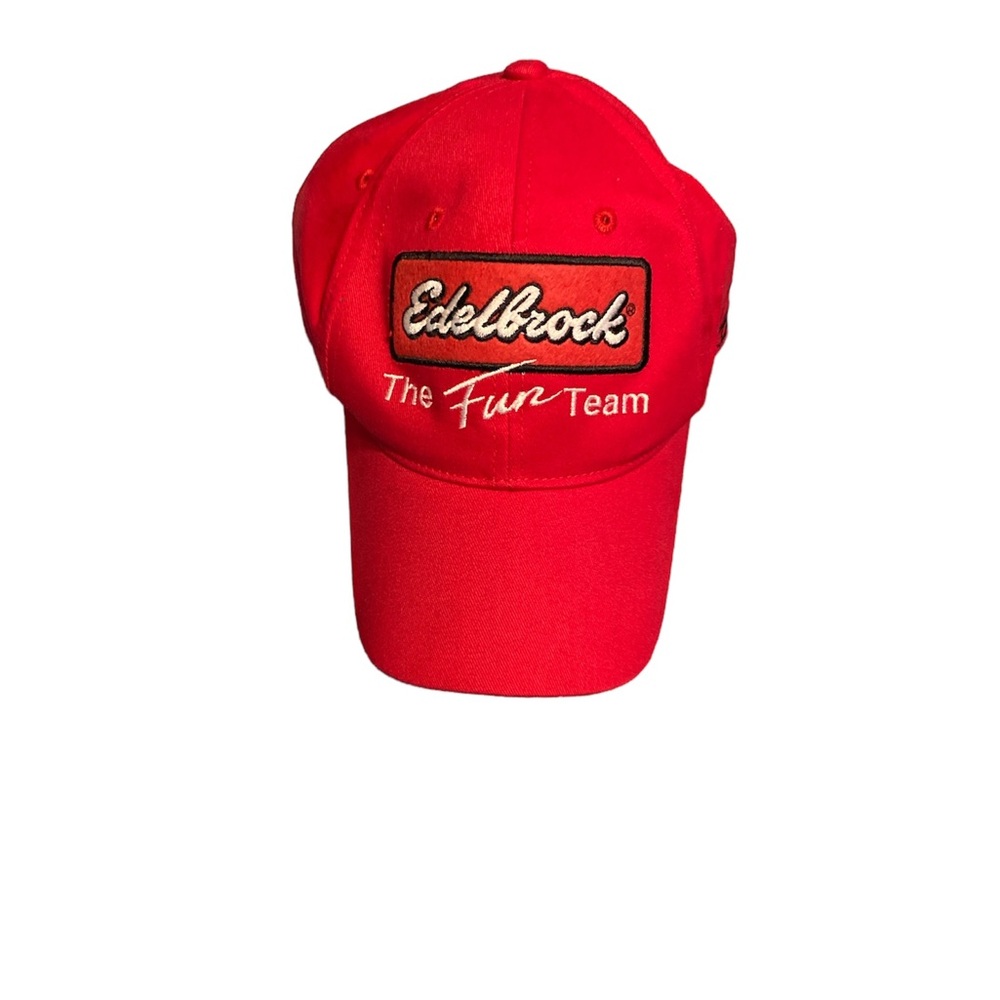 Edelbrock The Fun Team Snapback Hat Cap Canvas Red